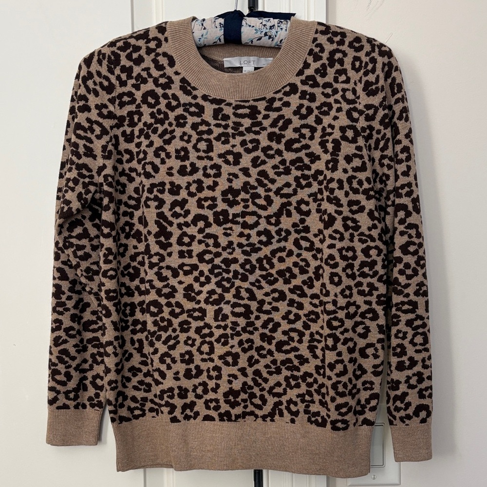 LOFT cheetah print sweater